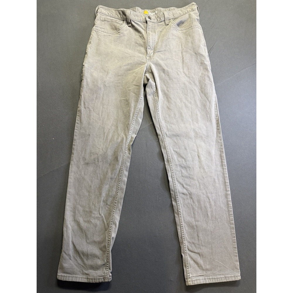 Carhartt Pants Men's 36x34 Gray Rugged Flex Carpenter Relaxed 102517-039 Canvas